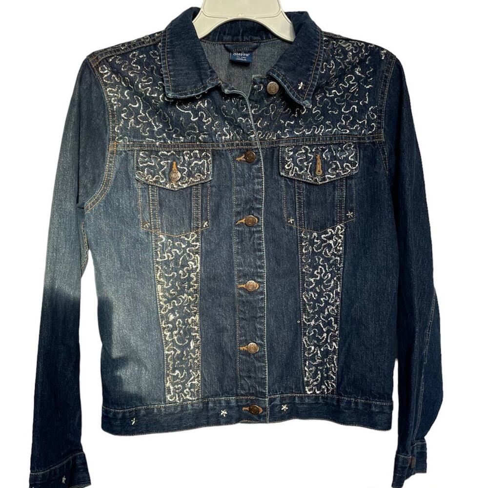 SKU 1568 High Sierra Blue Jean Bling Jacket teen XL 16 Womens Small